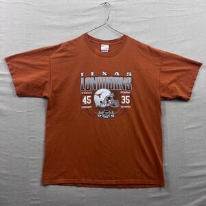 Viatran Texas Longhorns T-Shirt Mens XL Orange Red River Rivalry 2008 Graphic